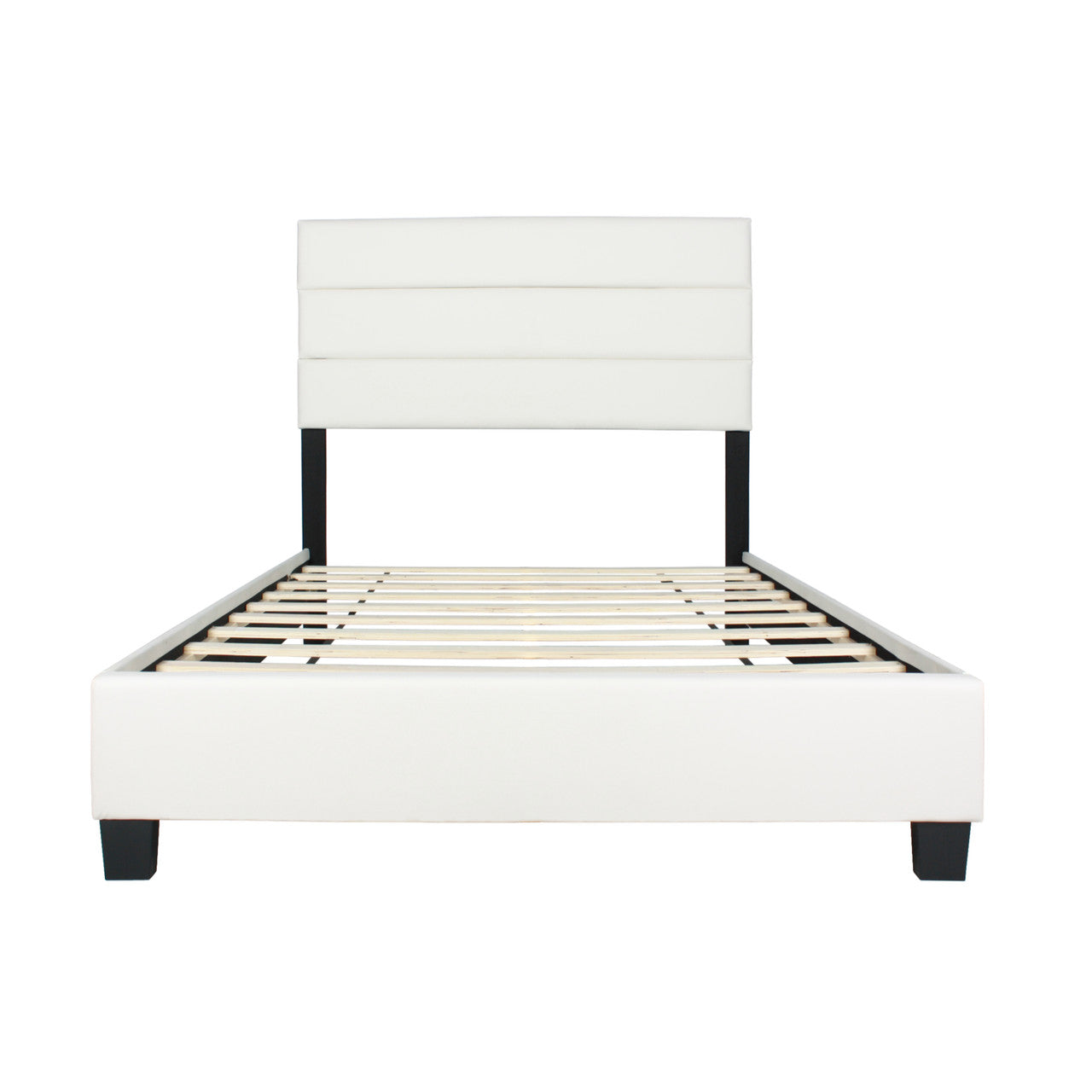 Go Green Woods Napoli Faux Leather Upholstered Platform Bed Twin