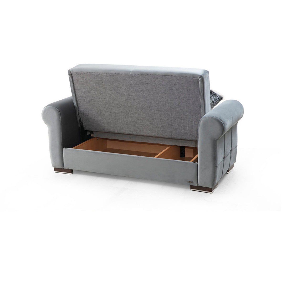 Madrid Gray Fabric Loveseat