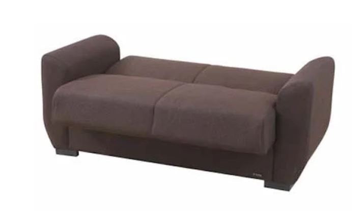 Karen Dark Brown Fabric Loveseat