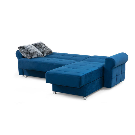 Paris Navy Reversible Sectional Sofa