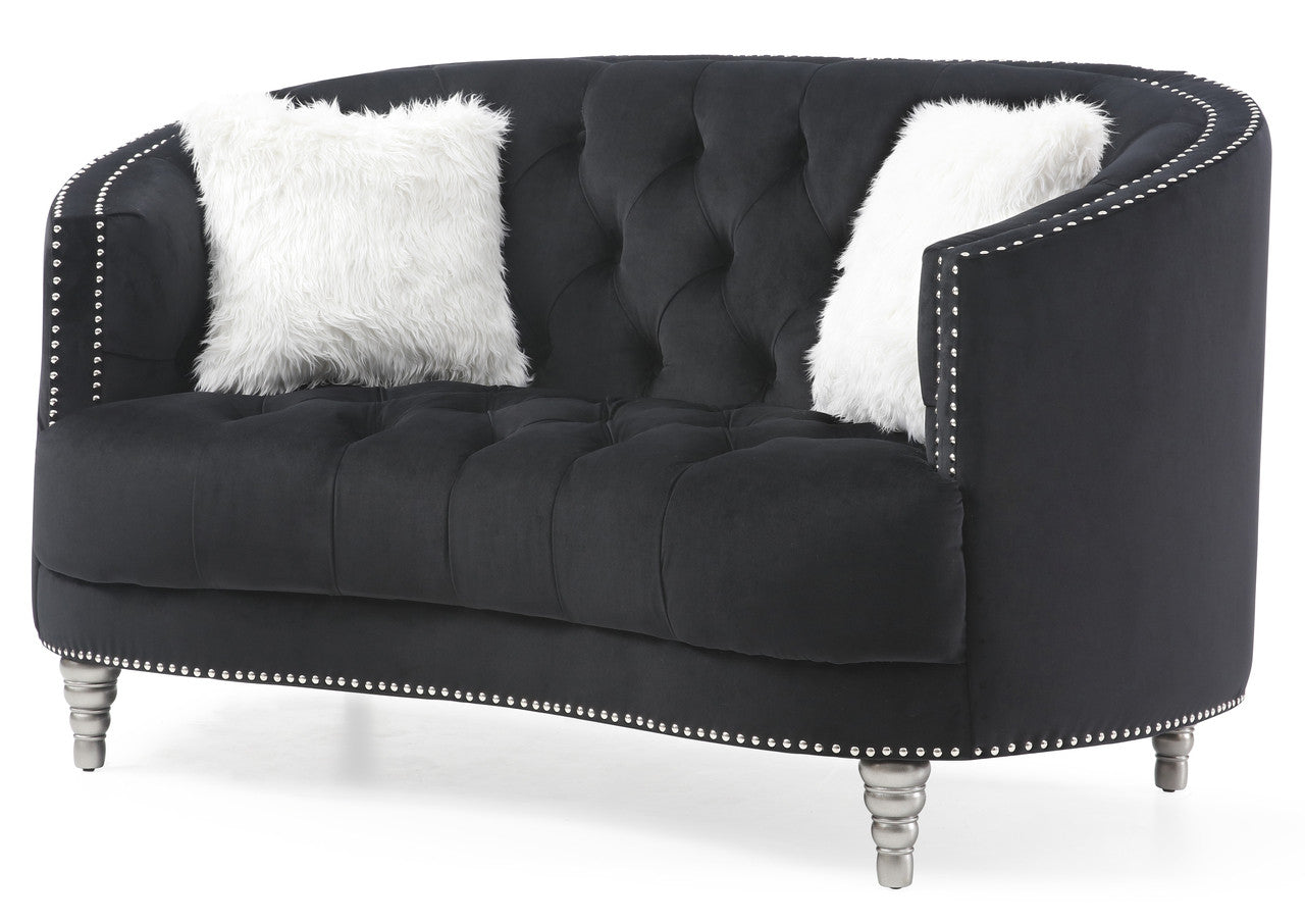 Sleek Loveseat - Black