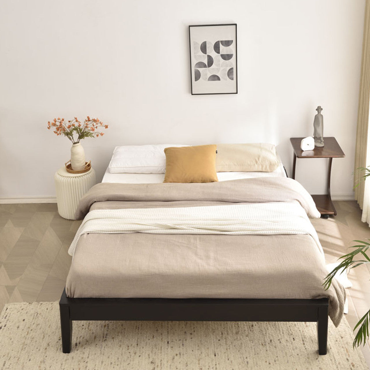 Go Green Woods Stella Solid Pine Wood Full Platform Bed Frame