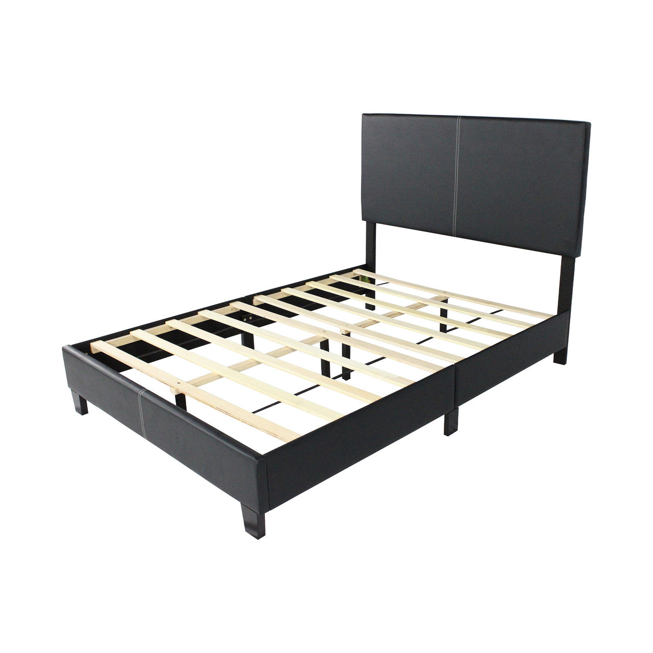 Go Green Woods Nora Faux Leather Upholstered Twin Panel Platform Bed