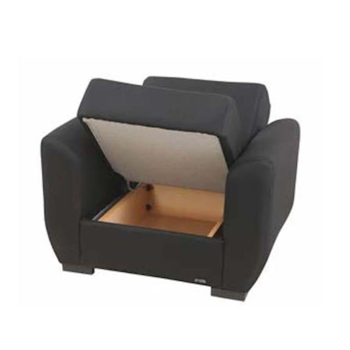 Maria Black Fabric Chair