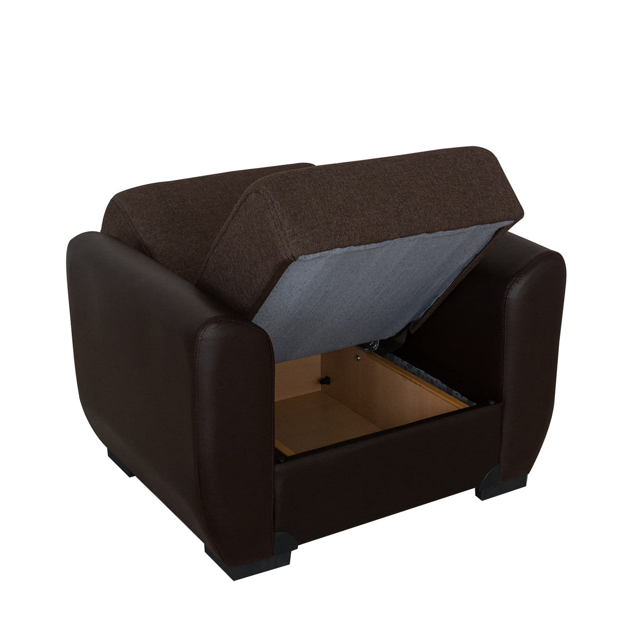 Primo Brown PU Leather Arms Chair