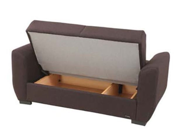 Karen Dark Brown Fabric Loveseat