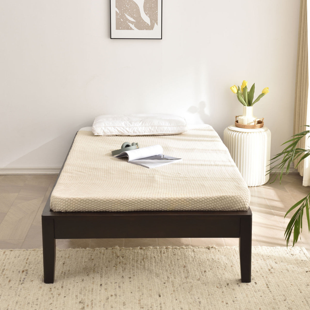 Go Green Woods Stella Solid Pine Wood Twin Platform Bed Frame