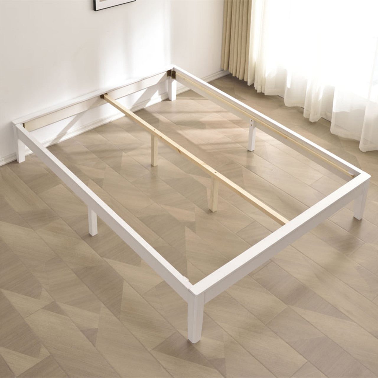 Go Green Woods Stella Solid Pine Wood Full Platform Bed Frame