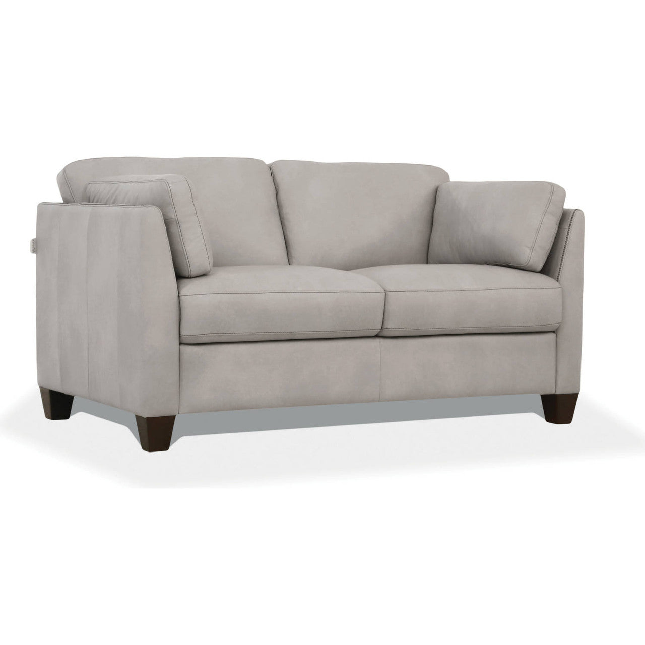 Dusty Whisper Loveseat in Dusty White Leather