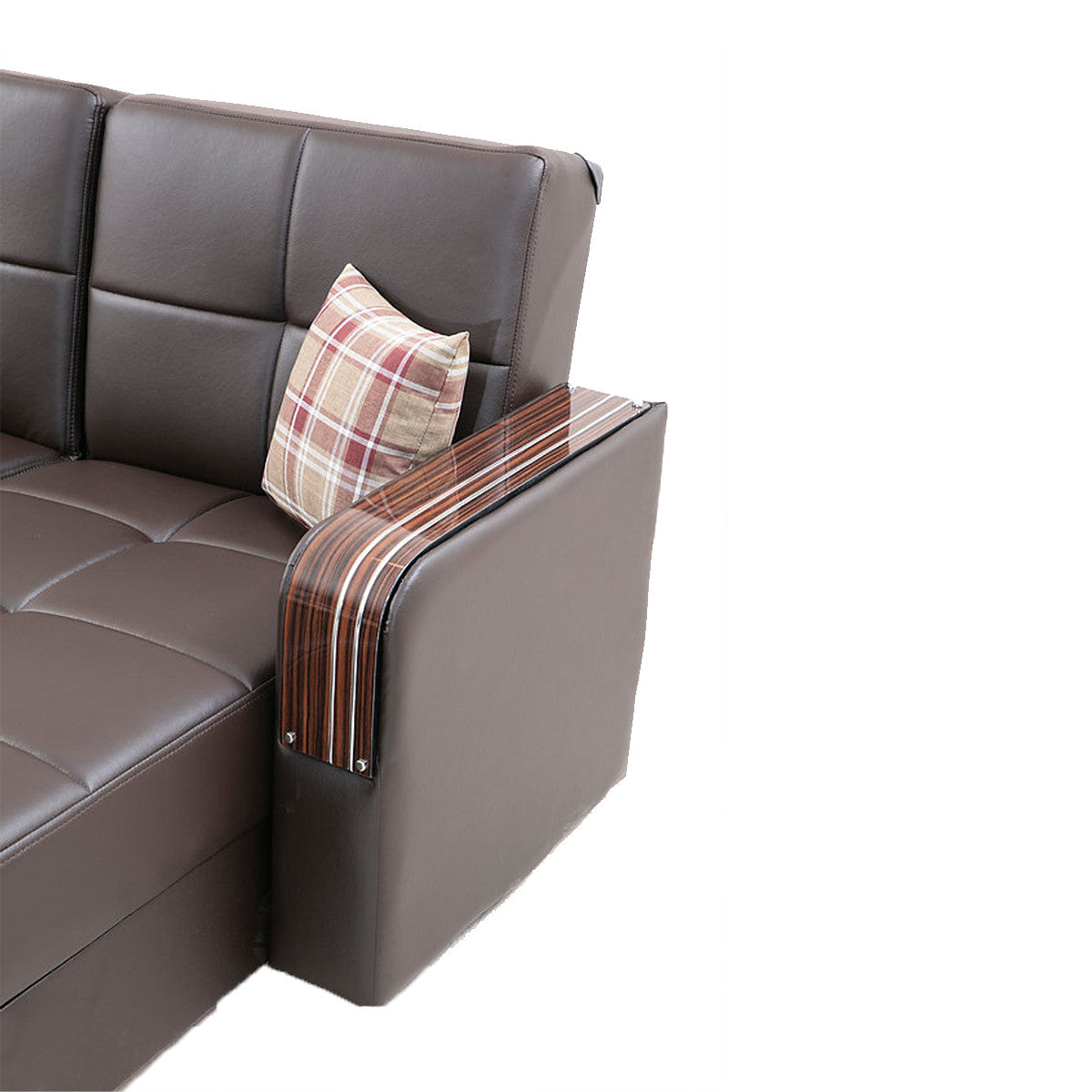 London Brown Reversible Sectional Sofa