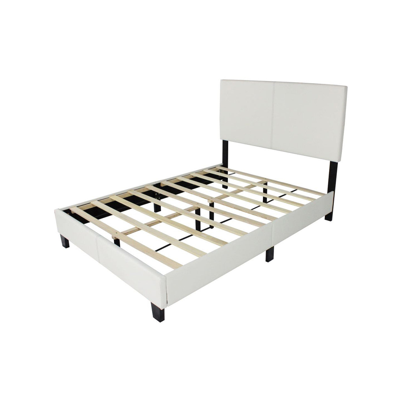 Go Green Woods Nora Faux Leather Upholstered Twin Panel Platform Bed