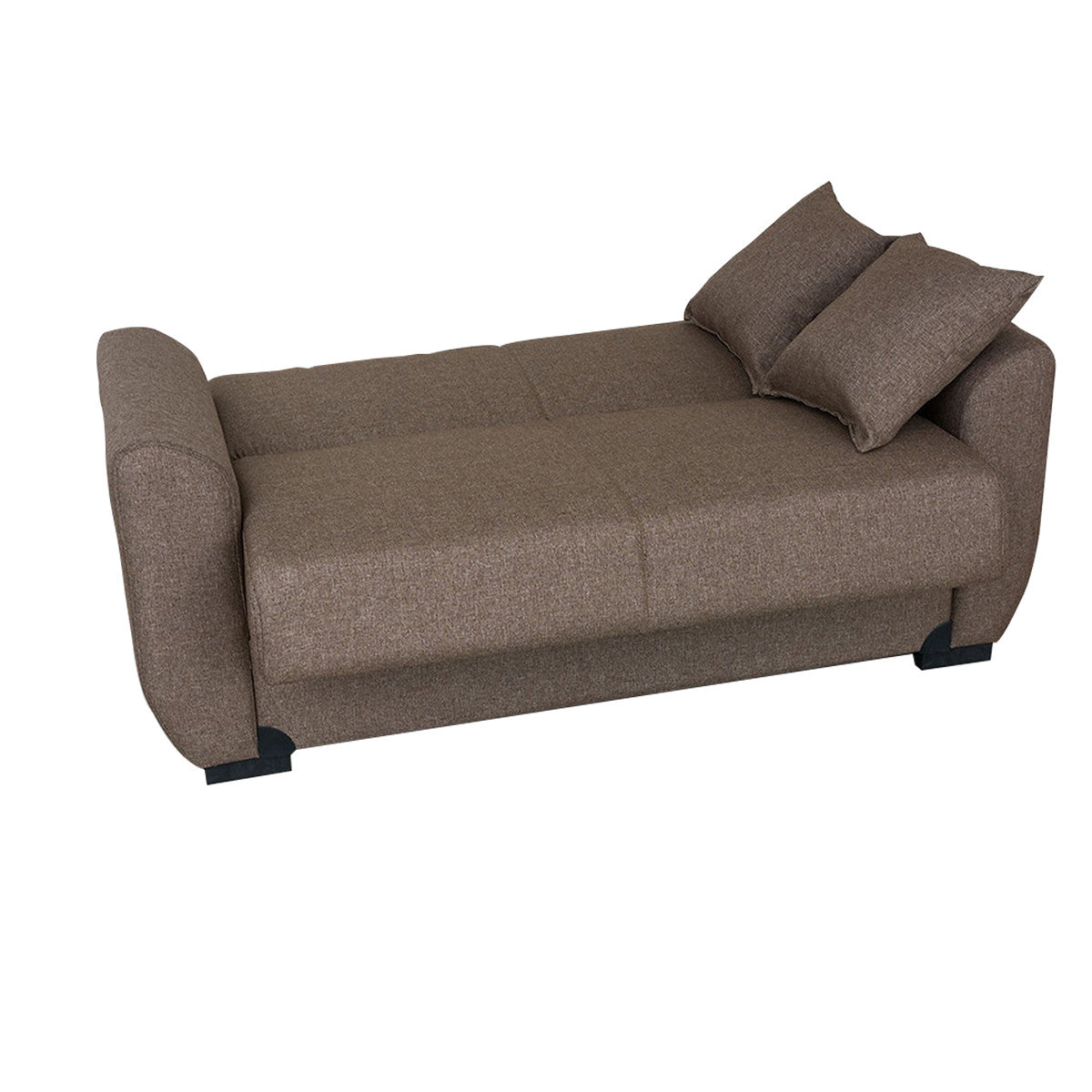 Fatima Light Brown Fabric Loveseat