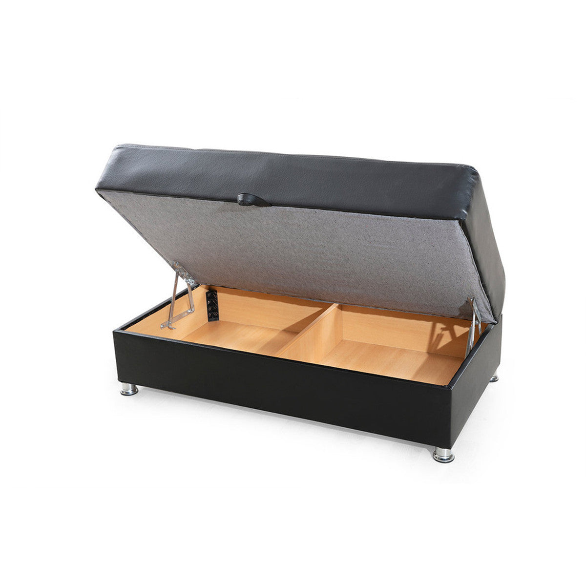 London Black Ottoman