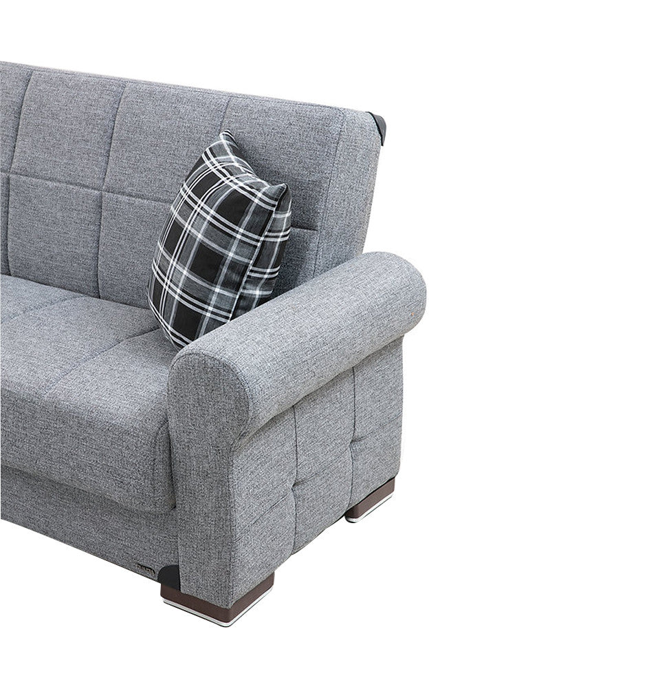 Silva Gray Fabric Loveseat