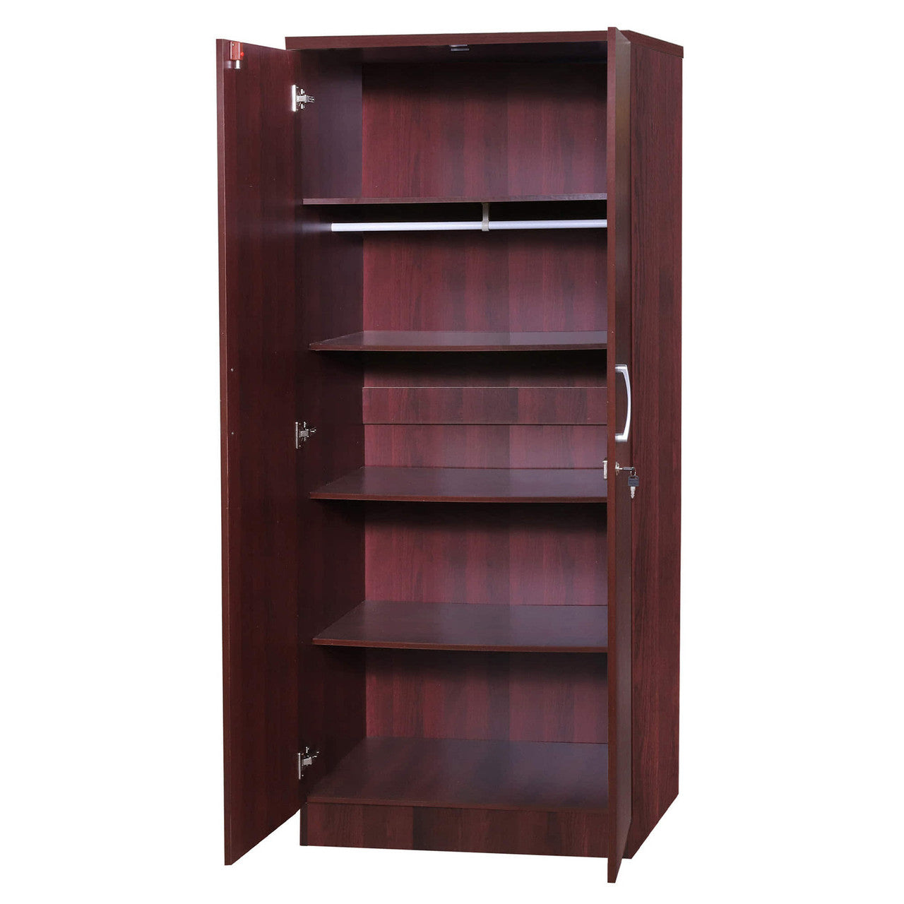 Go Green Woods Harmony Two Door Armoire Wardrobe with Mirror Beech