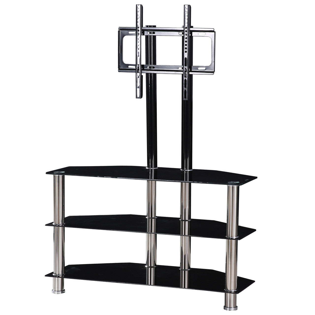 Go Green Woods Ivy Tempered Glass TV Stand with Mount for 55-inch TV