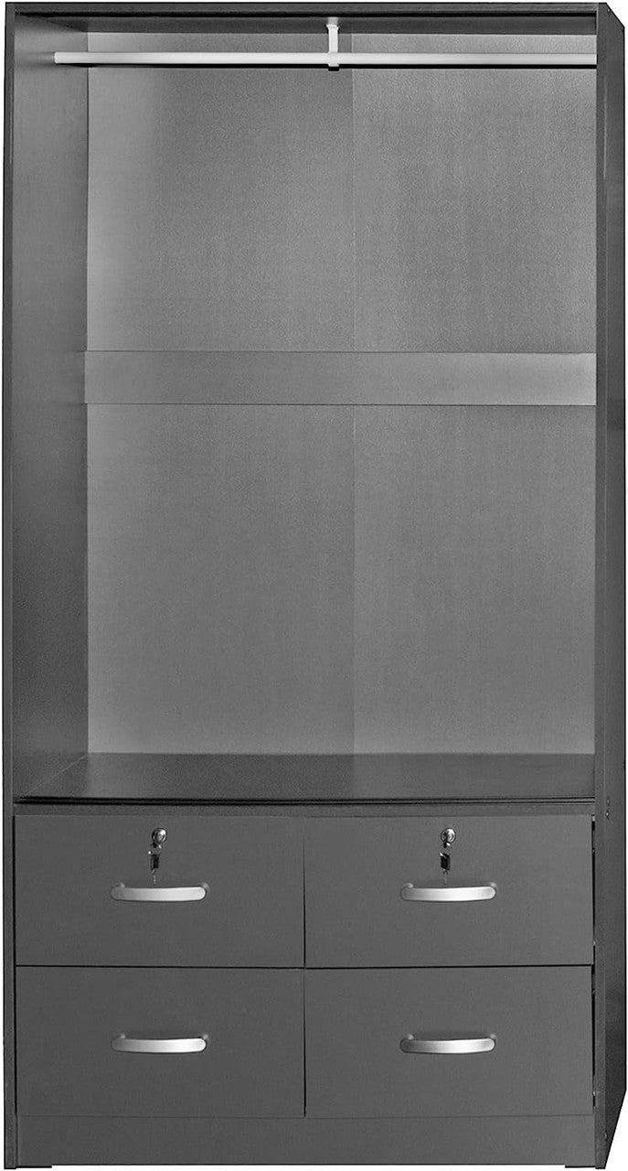 Go Green Woods Sarah Double Sliding Door Armoire with Mirror