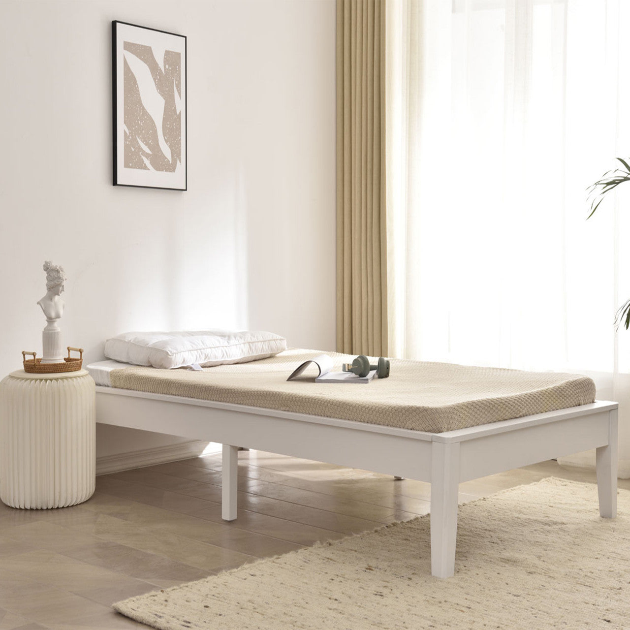 Go Green Woods Stella Solid Pine Wood Twin Platform Bed Frame