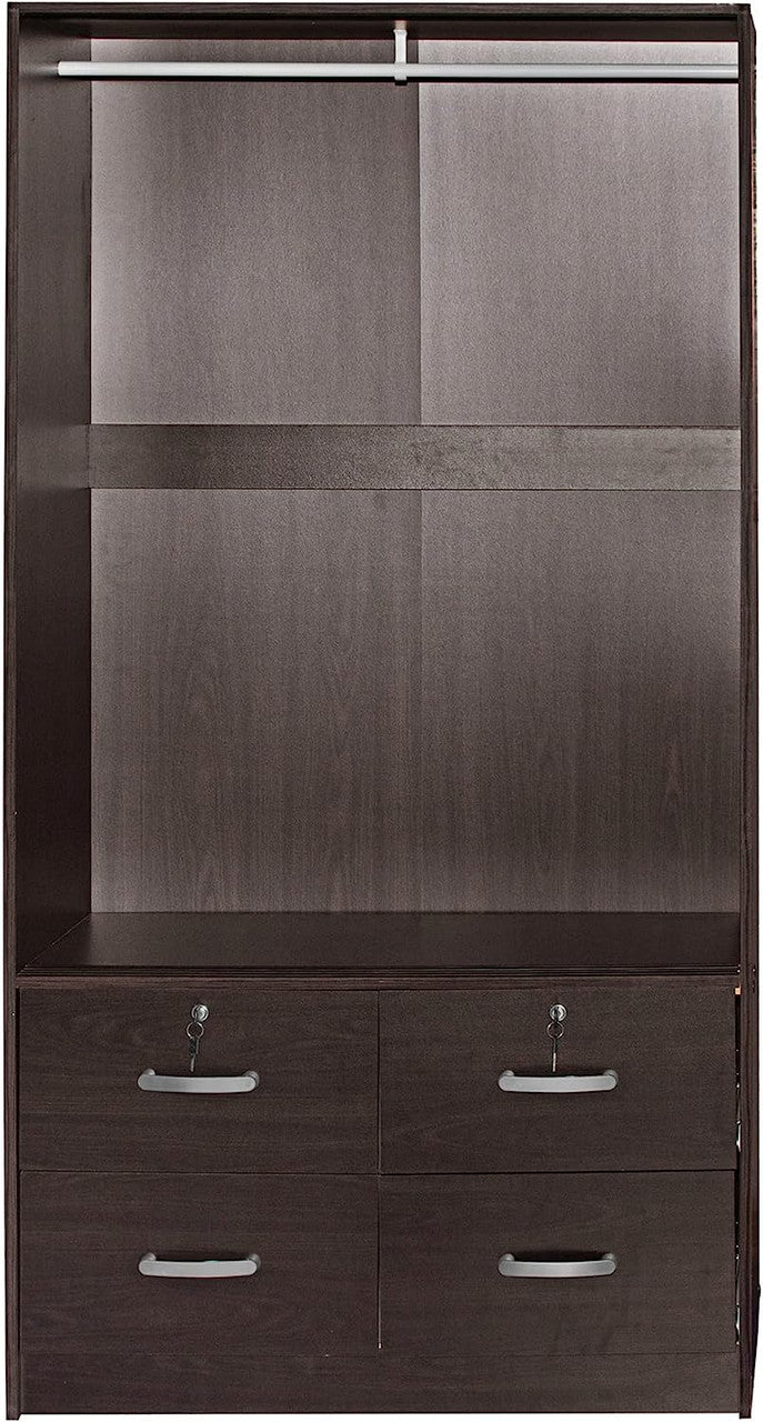 Go Green Woods Sarah Double Sliding Door Armoire with Mirror