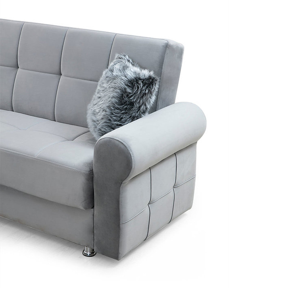 Paris Gray Reversible Sectional Sofa