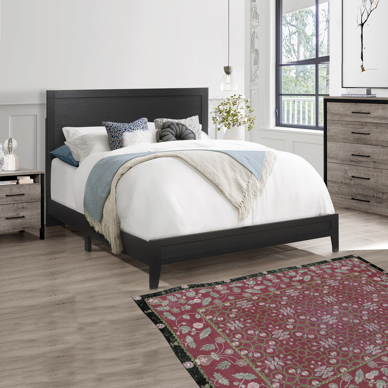 Go Green Woods Fox Wood Panel Queen Platform Bed