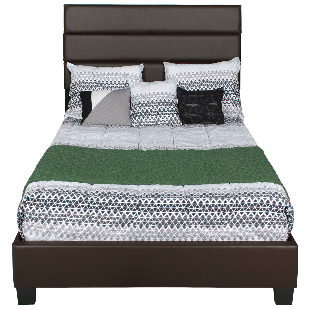 Go Green Woods Napoli Faux Leather Upholstered Platform Bed Twin