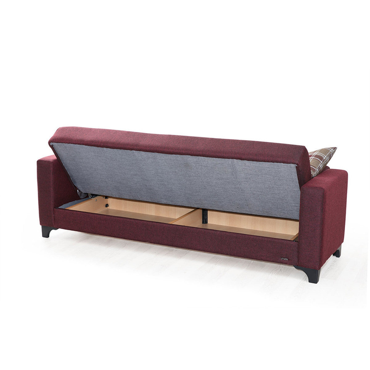 Armada Burgundy Fabric Sofa Bed