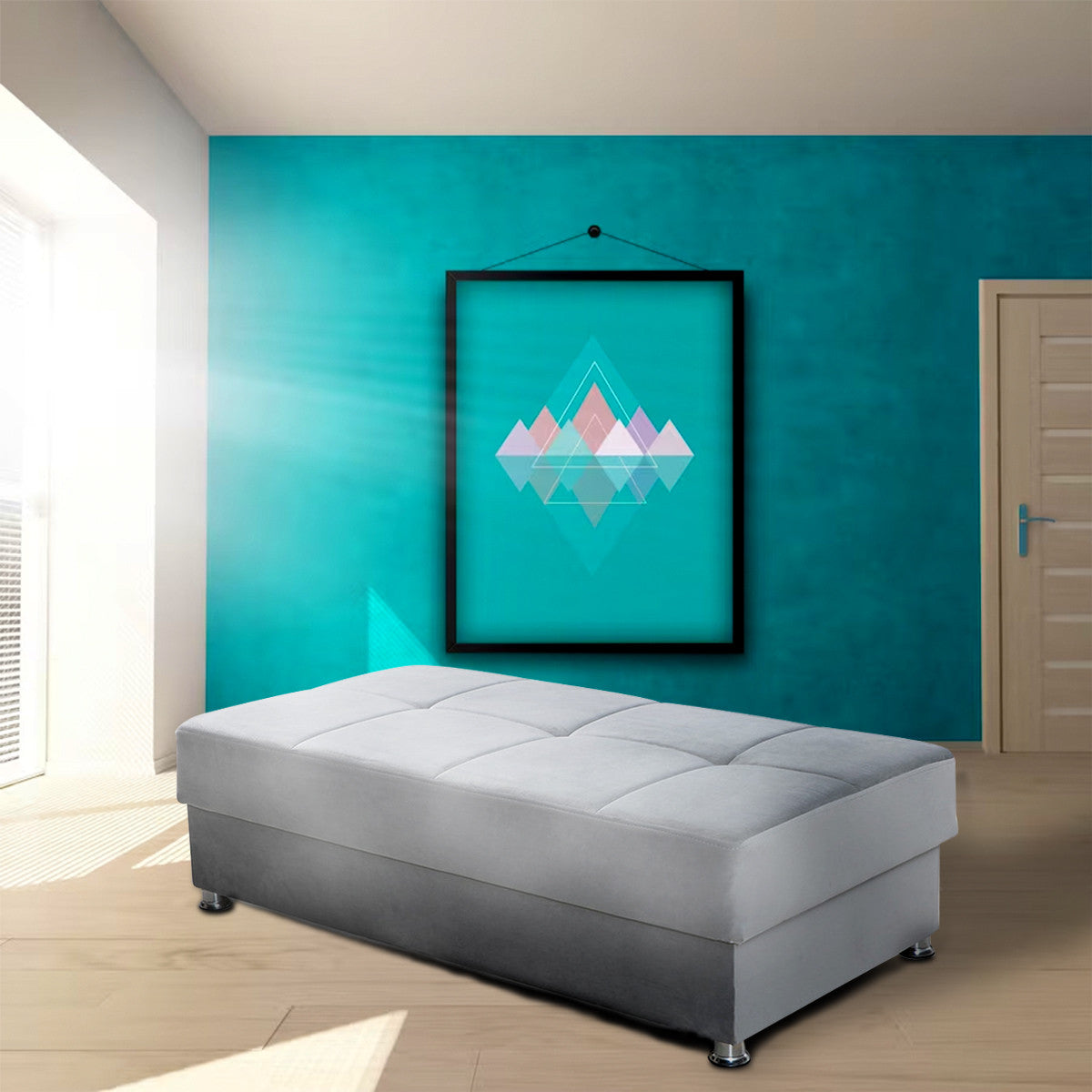 Paris Gray Reversible Sectional Sofa