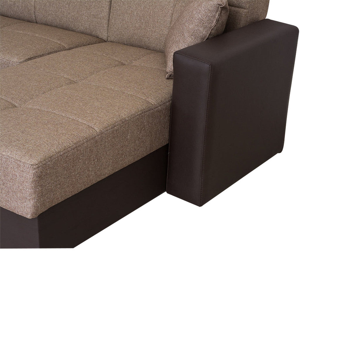 Adam Brown Fabric Reversible Sectional