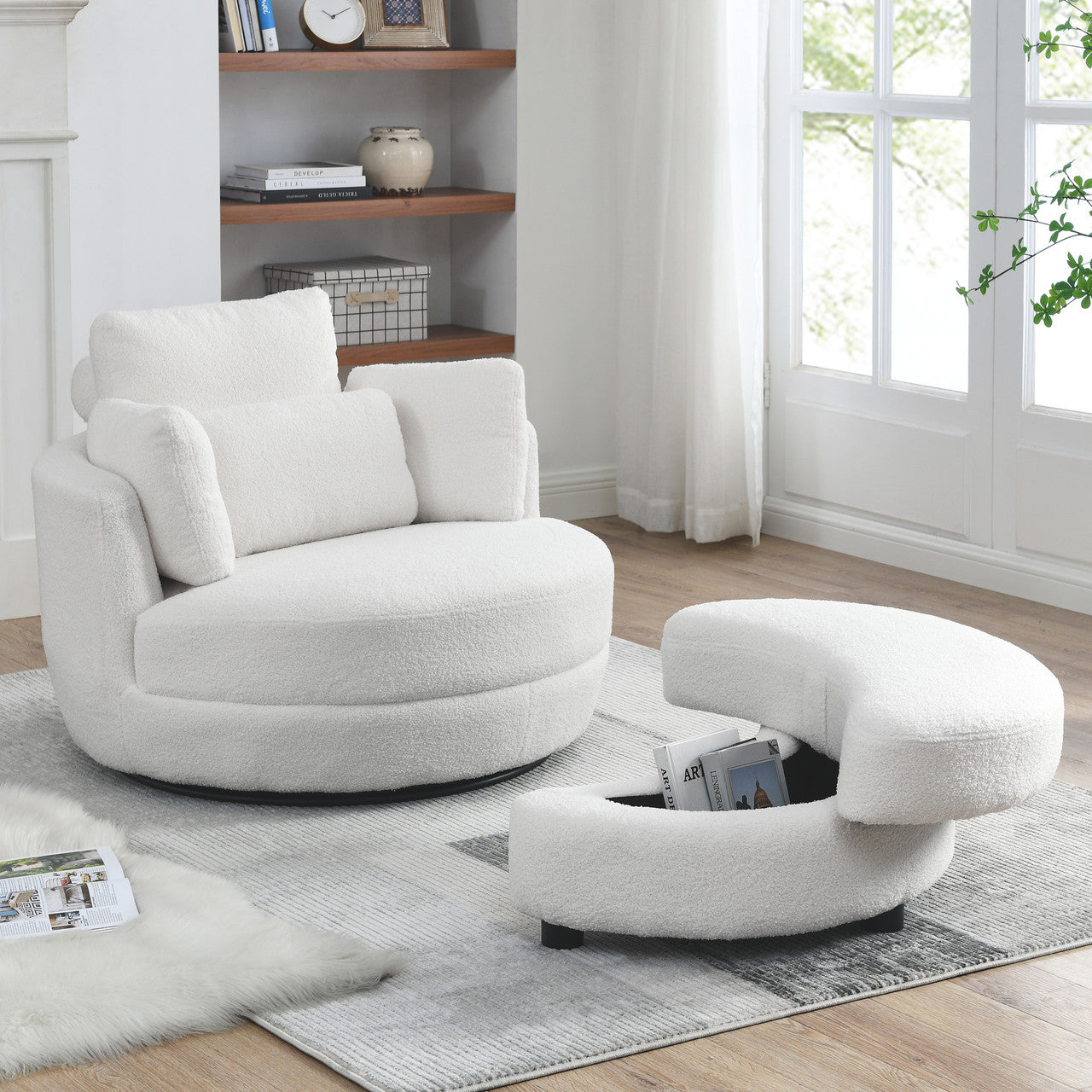 Moonlit Oversized Swivel Chair