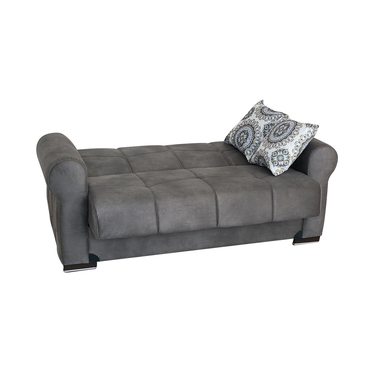 Togo Gray Tufted Back Loveseat