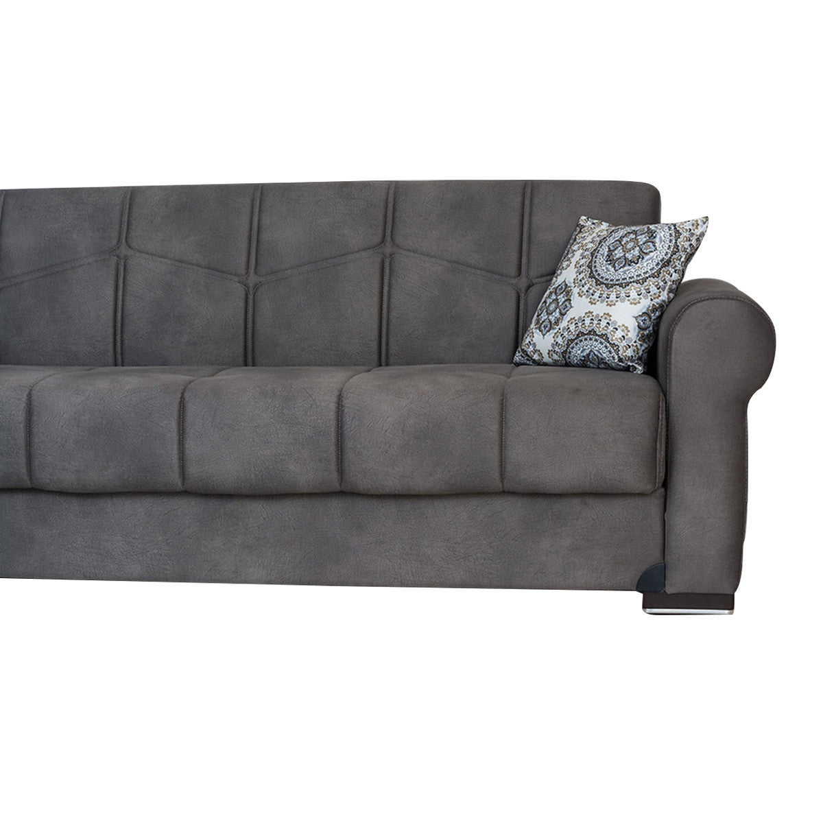 Togo Gray Tufted Back Sofa Bed