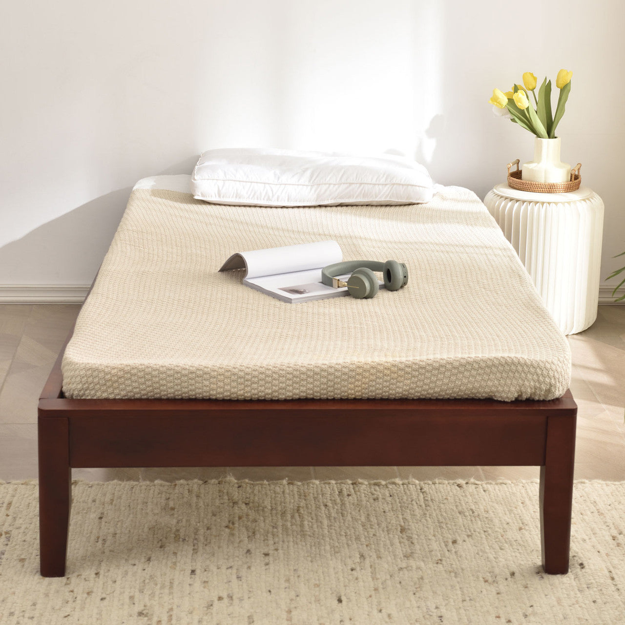 Go Green Woods Stella Solid Pine Wood Twin Platform Bed Frame