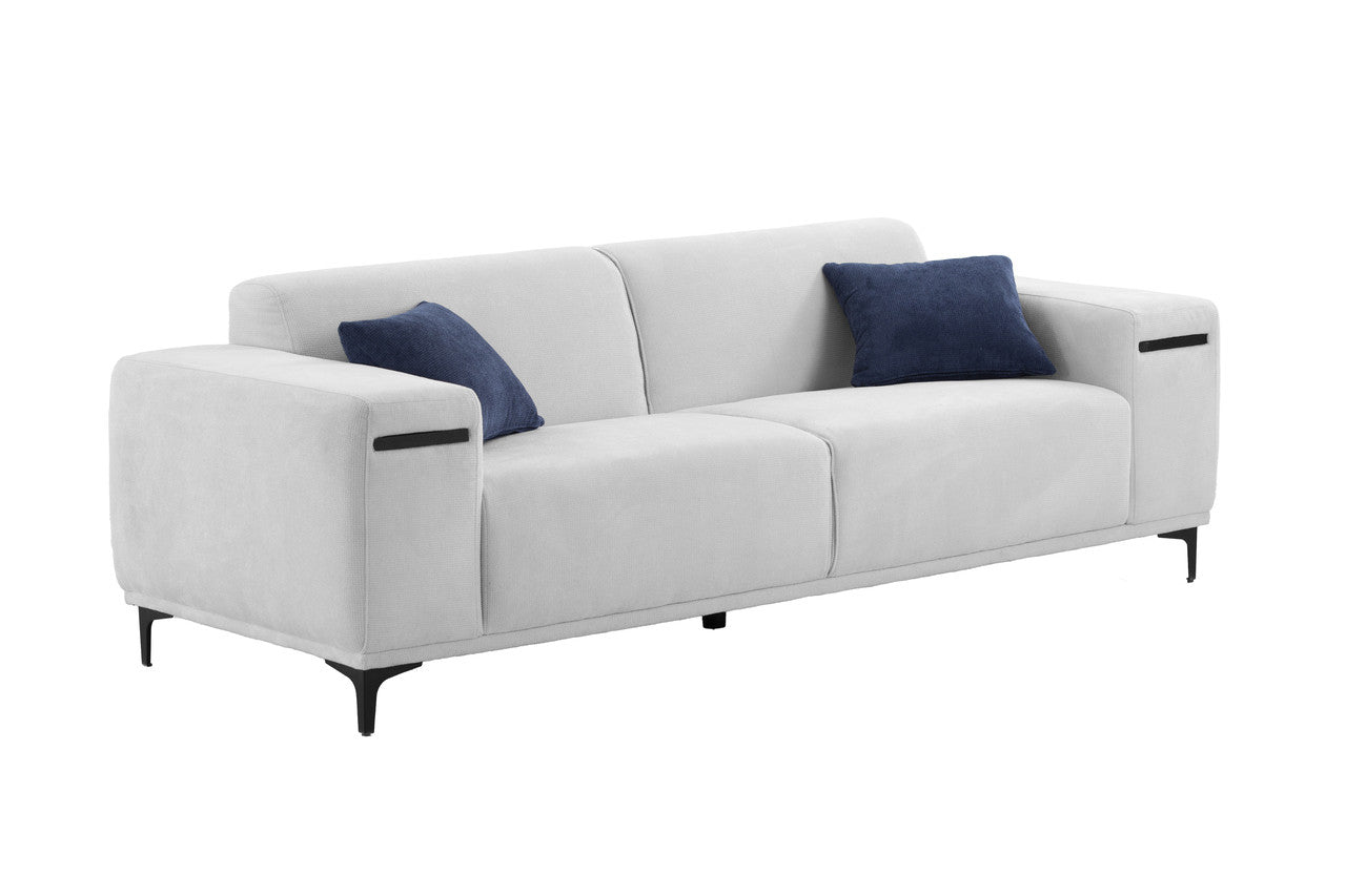 SereneSofas 3 Seater Sofa with 2 Stretchable Walnut Pad