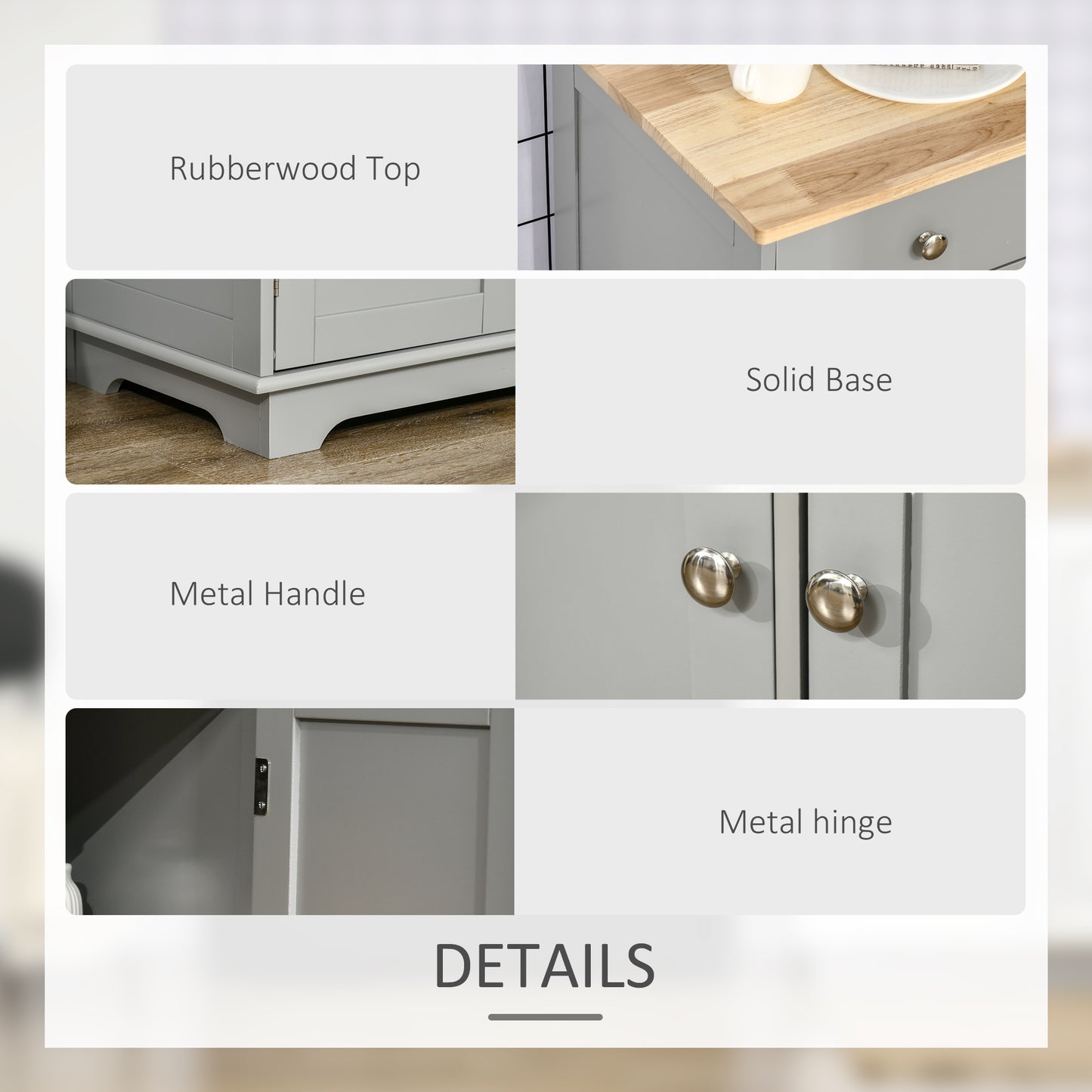 Cody Sideboard Buffet Cabinet - Gray