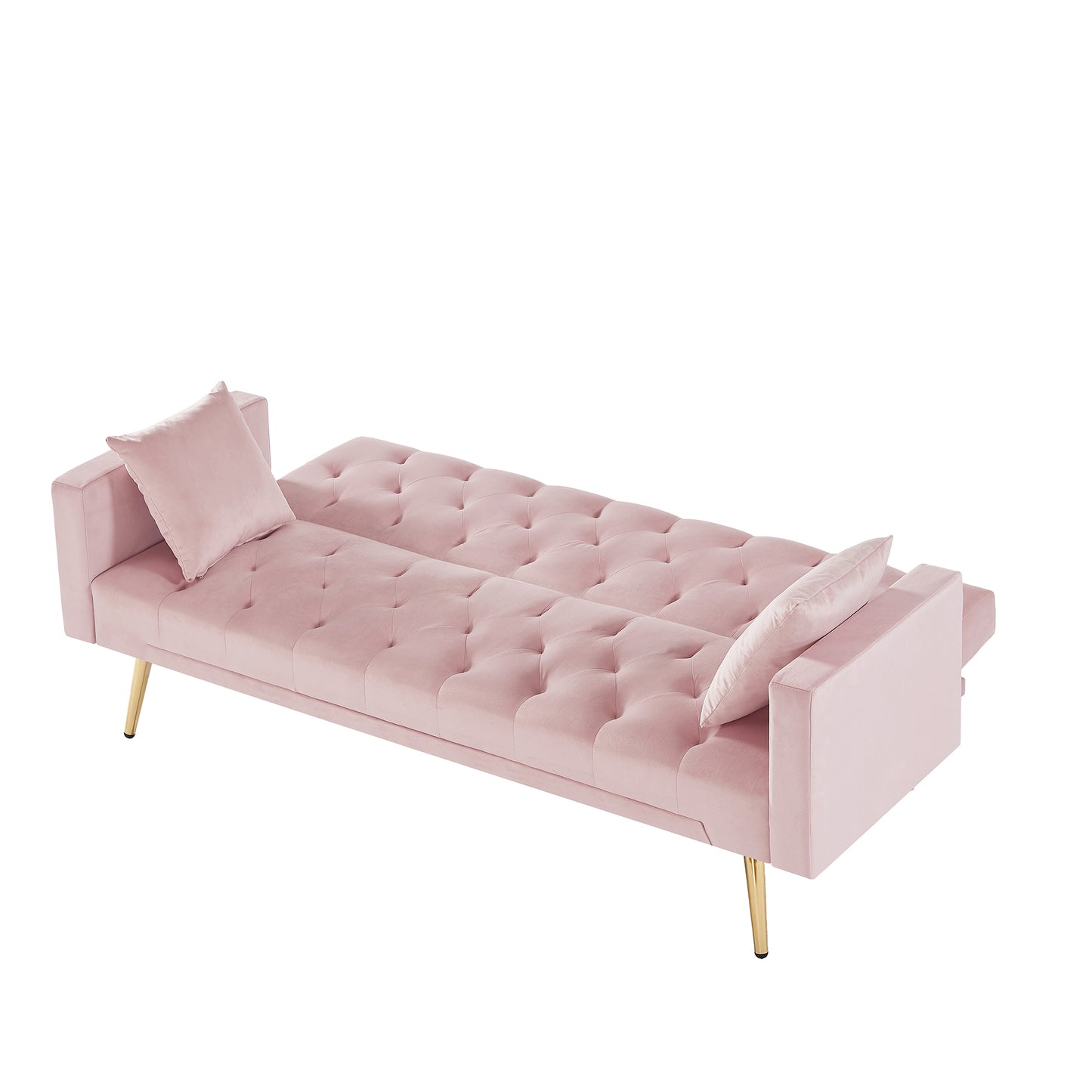Coney Convertible Folding Futon Sofa Bed - Pink