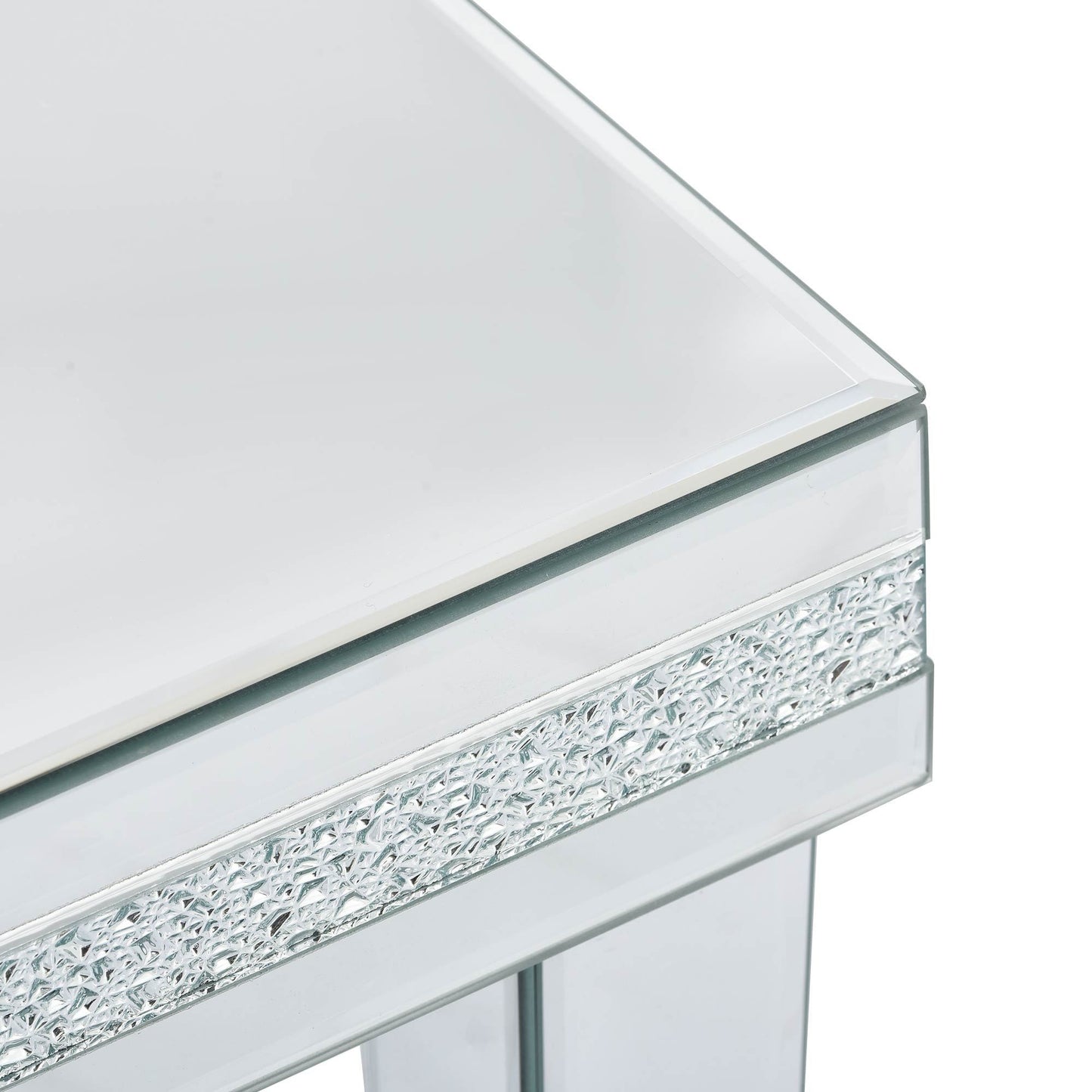 Mirrora Glass Mirrored Coffee Table Set of 3
