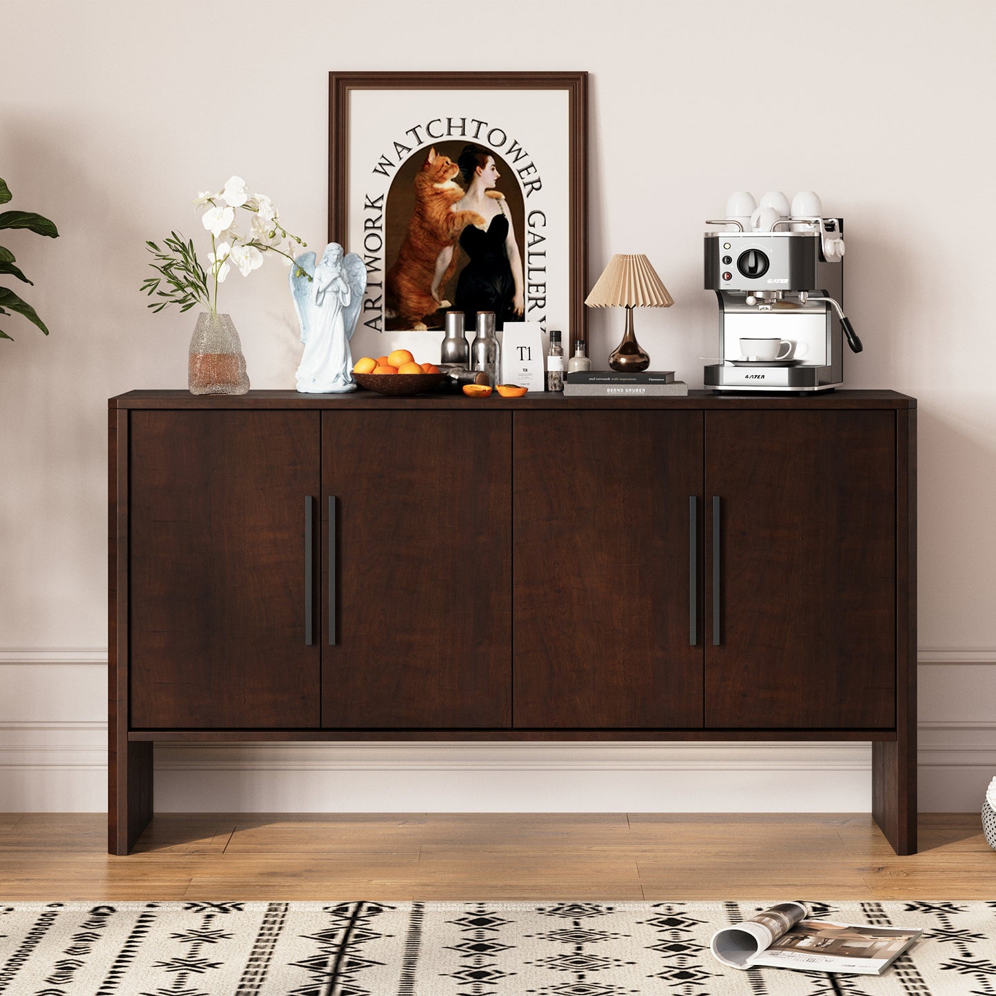 Miya Retro Sideboard Buffet - Espresso