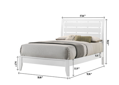 Winston Full Size Bed - White