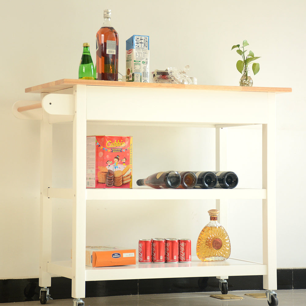 Cruiser Kitchen Island & Kitchen Cart  - White