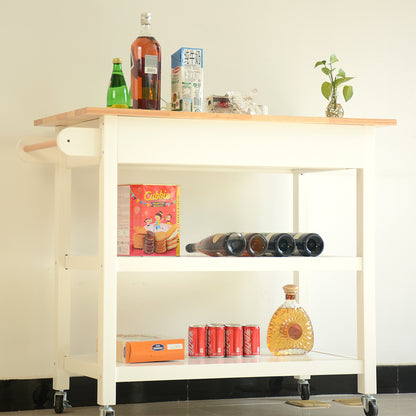 Cruiser Kitchen Island & Kitchen Cart  - White