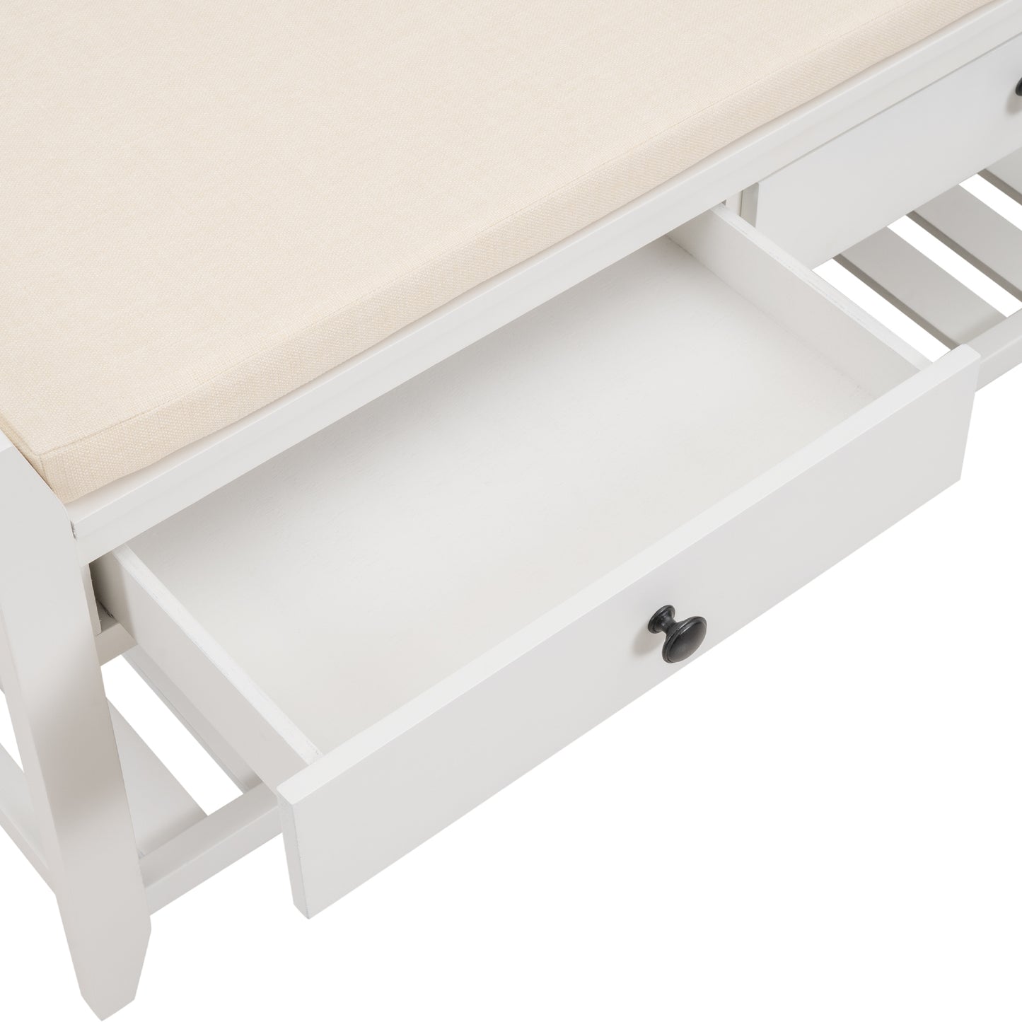Modular Entryway Storage Bench - White
