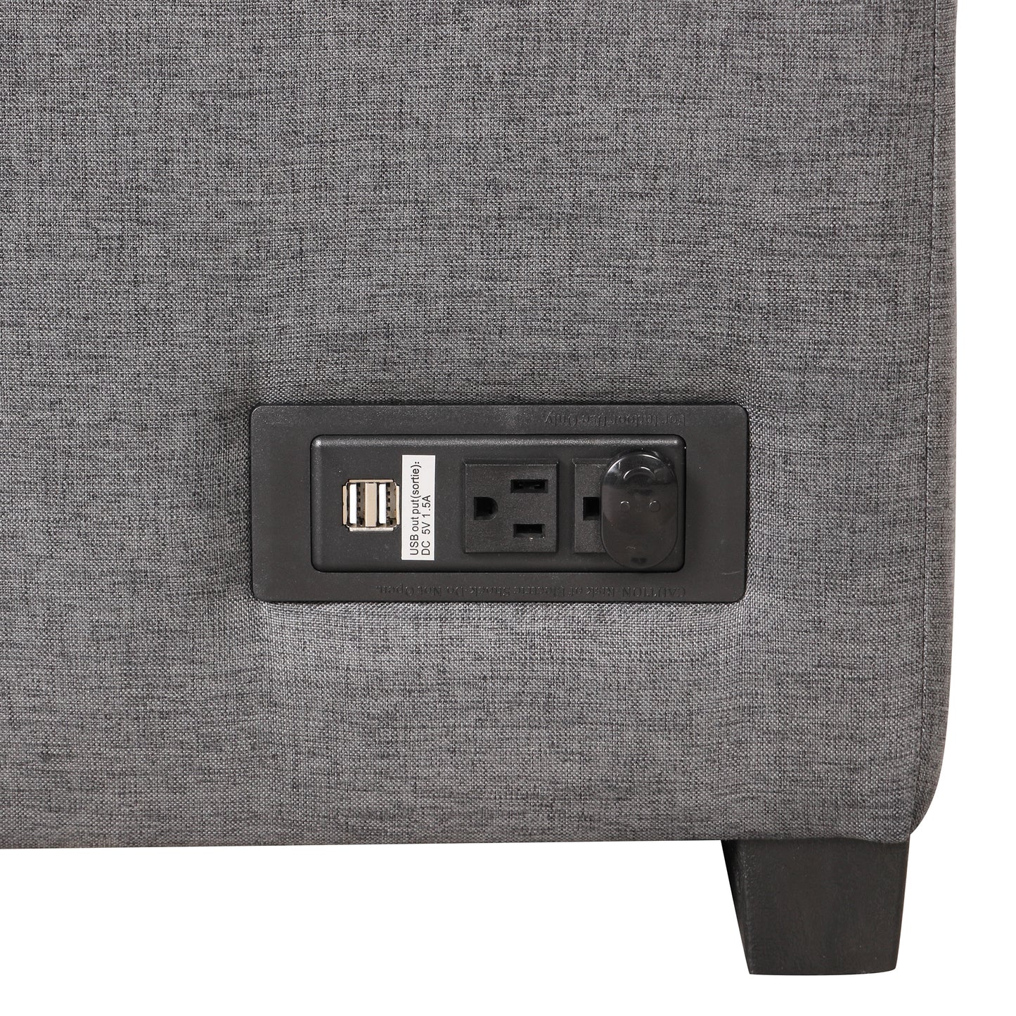 Kwame Sleeper Sectional Sofa - Dark Gray