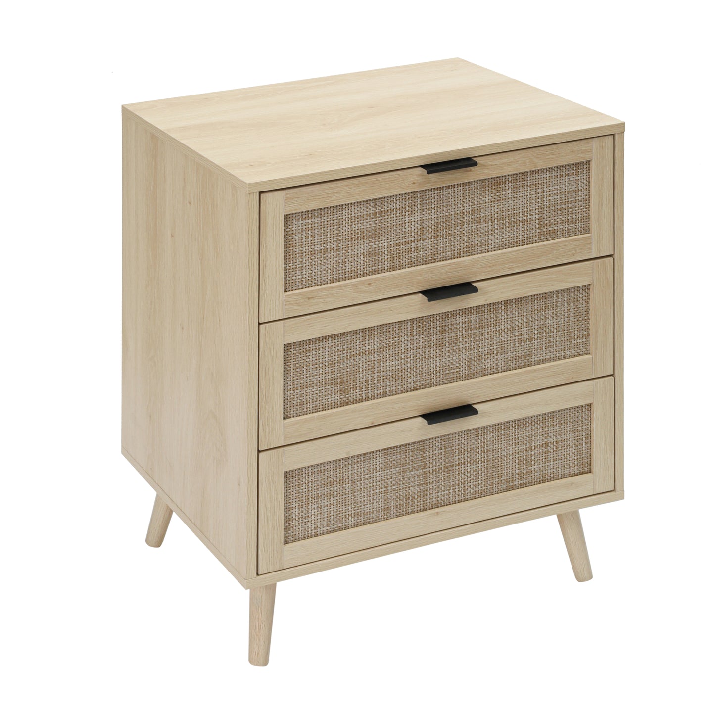 Kooboo 3 Drawer Nightstand End Table - Natural
