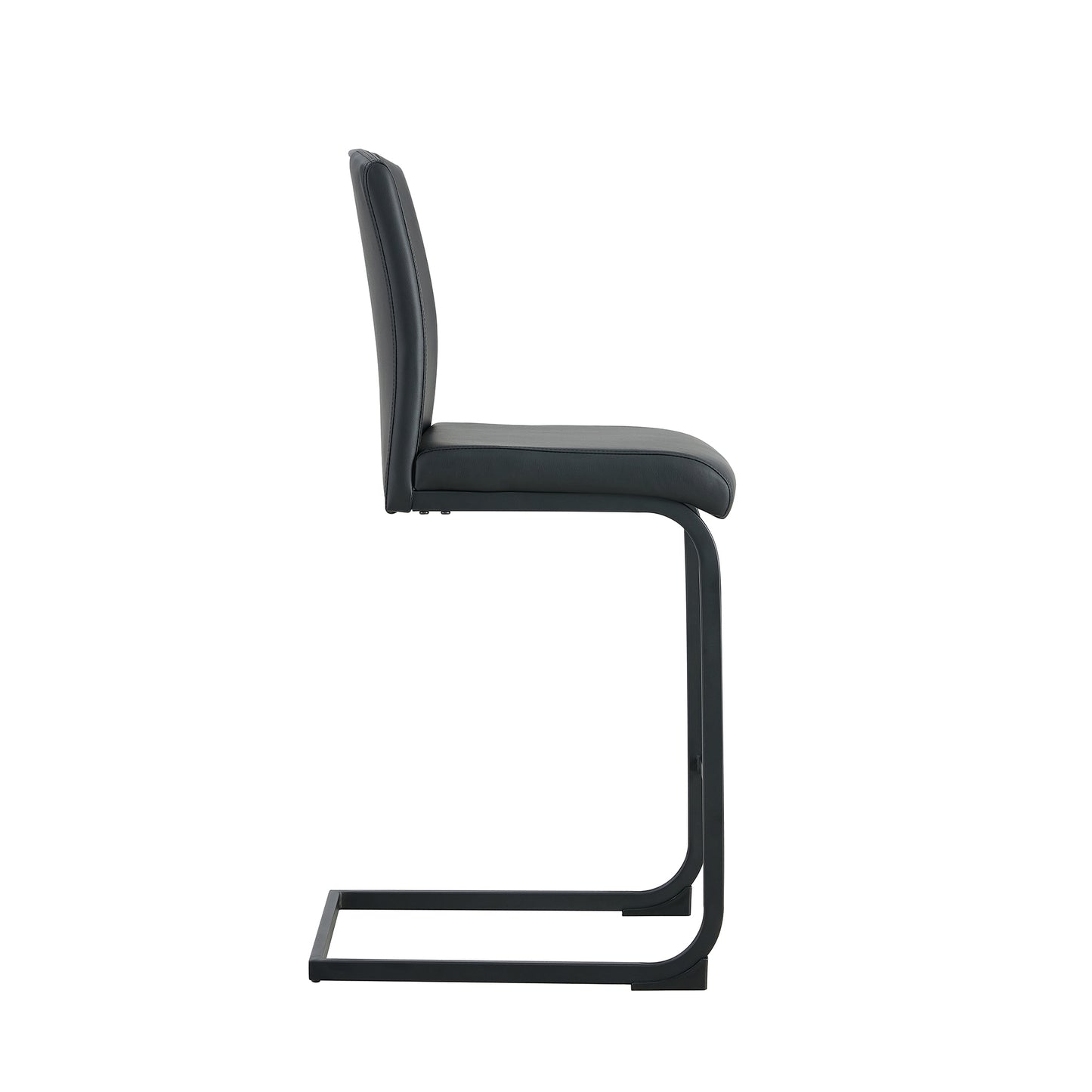 Regal PU Chair Barstool - Black Set of 2