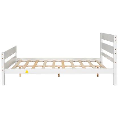 Saba Full Size Platform Bed Frame - White