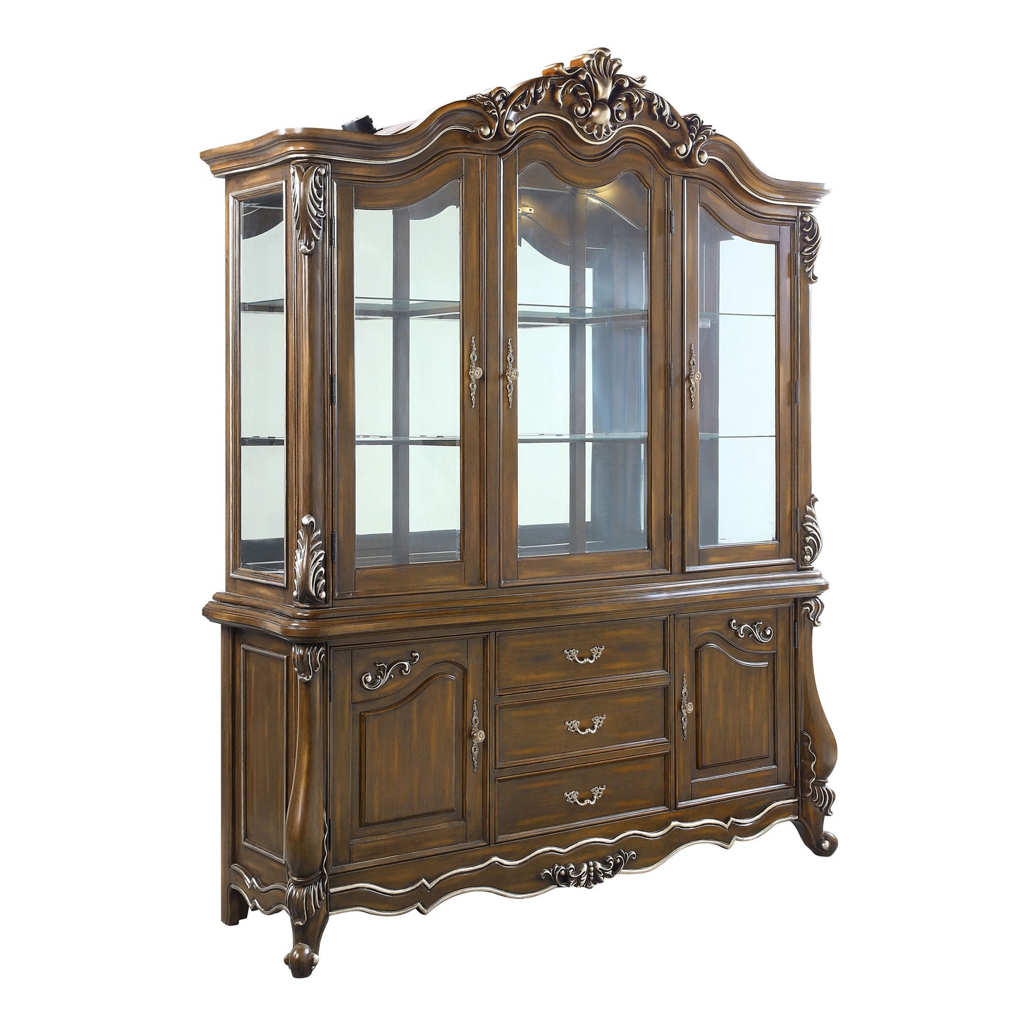 Latisha Antique Oak Finish Sideboard Buffet