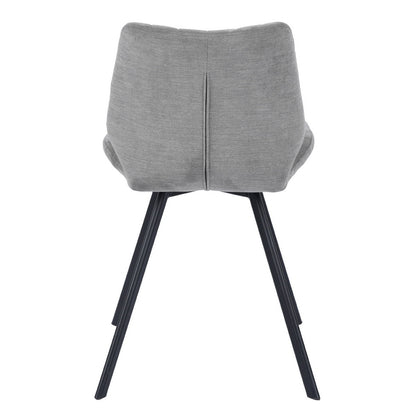 BuBu Fabric Dining Chairs (Set of 2) - Gray
