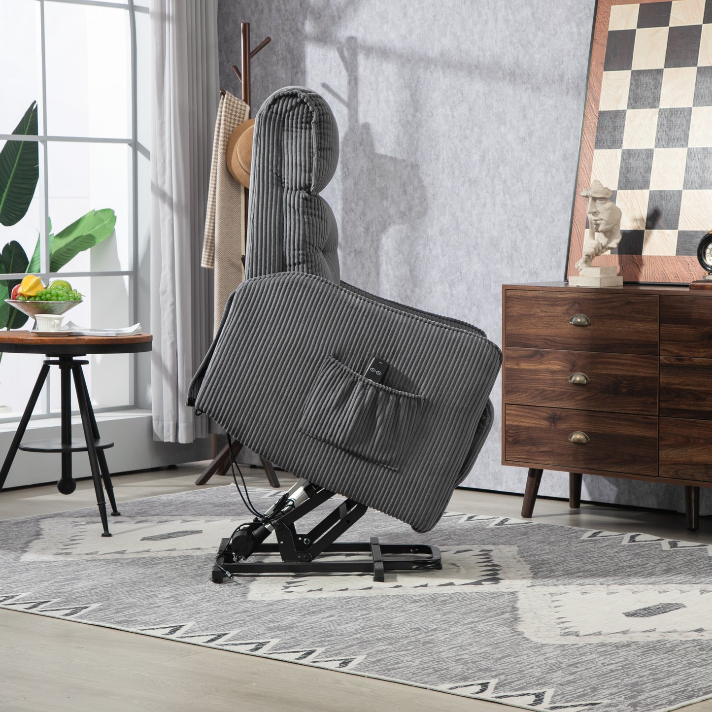 Fraser Electric Recliner Chair - Dark Gray