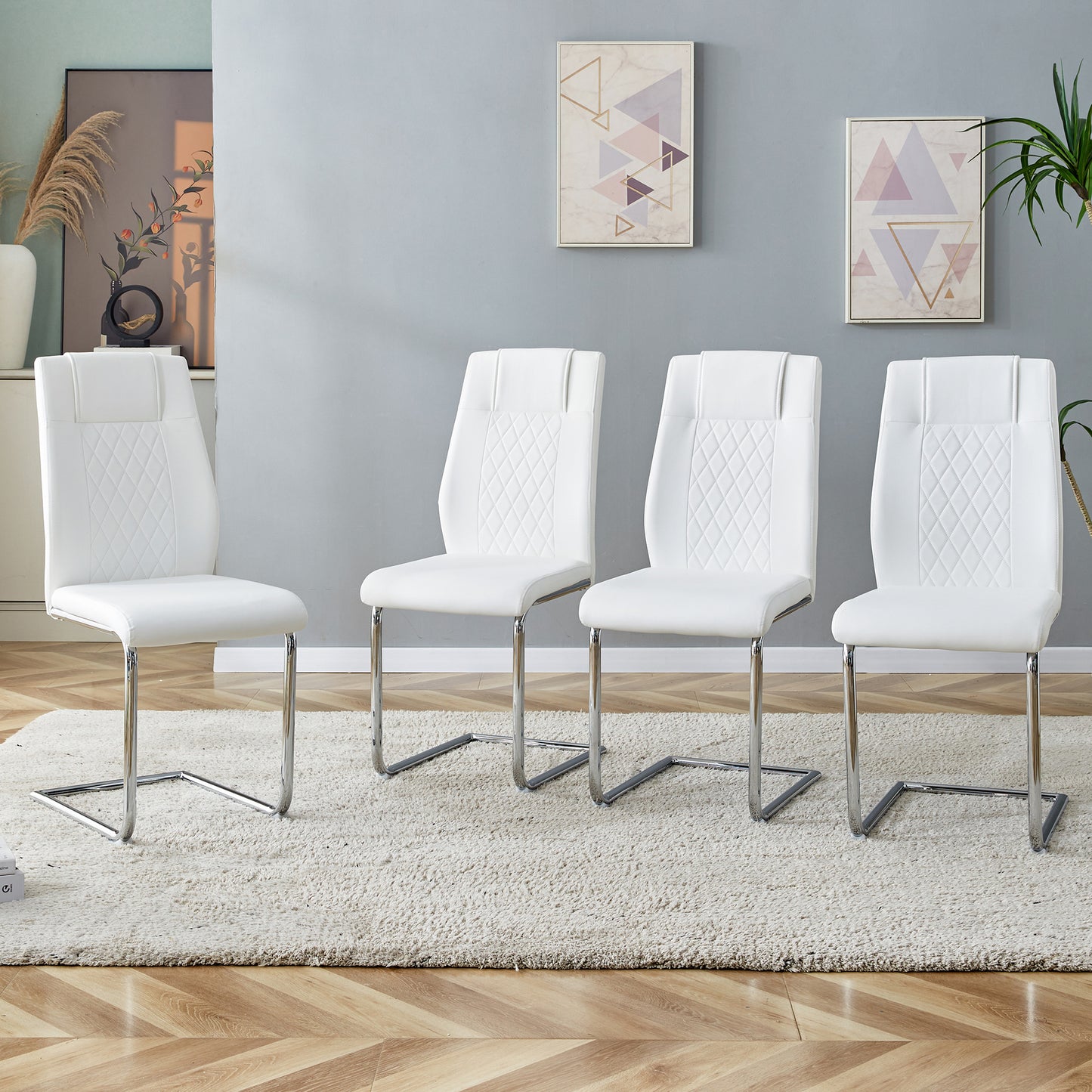 Skye Dining Chair Metal Leg (Set of 4) - White